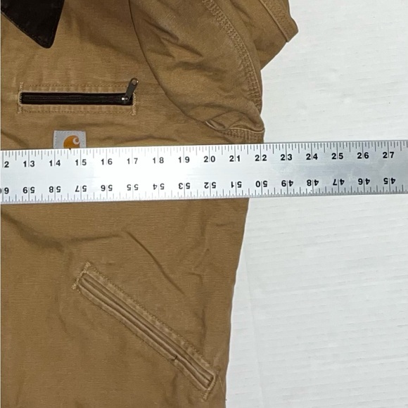 Vintage Carhartt Women M Detroit Jacket Sherpa Lined Wj097 Cml Brown Tan Y2k - Picture 5 of 14